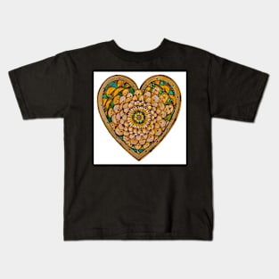 Wooden Heart In Bloom Kids T-Shirt